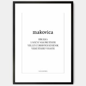 Plagát Makovica + text