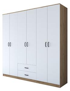 Kalune Design Šatníková skriňa BA 111 210 cm orech/biela