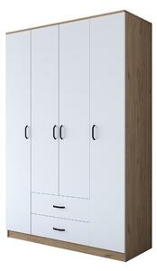Kalune Design Šatníková skriňa BA 112 140 cm orech/biela