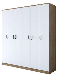 Kalune Design Šatníková skriňa BA 114 180 cm orech/biela