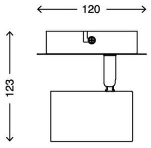 Briloner 2857-016 - Nástenné bodové svietidlo SPOT 1xGU10/40W/230V biela