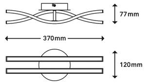 Briloner 3194-029 - LED Prisadený luster GO 2xLED/6W/230V