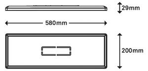 Briloner 3394-015 - LED Stropné svietidlo FREE LED/22W/230V 58x20 cm
