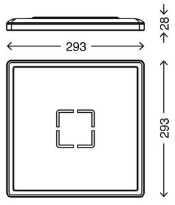 Briloner 3390-015 - LED Stropné svietidlo FREE LED/18W/230V 29x29 cm