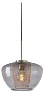 Briloner 4016-014 - Závesné svietidlo na lanku SEVENTIES 1xE27/40W/230V dymovošedá