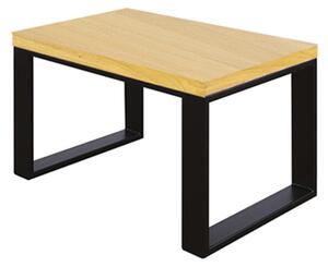 Konferenčný stôl dubový z masívu s kovovými nohami N-949