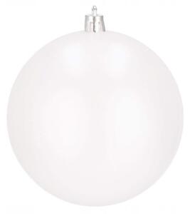 SPRINGOS Vianočné banky biele perleťové - 10cm, sada 6ks