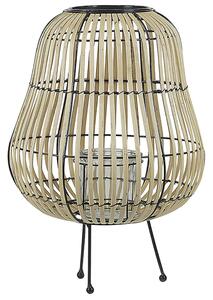 Drevený lampáš prírodný z vŕbového dreva 44 cm s držiakom na sviečku prírodná dekorácia