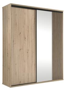 Vivaldi Šatníková skriňa Moderno so zrkadlom 179 cm dub Artisan