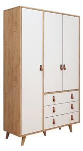 Hanah Home Šatníková skriňa Pagina 120 cm dub/biela