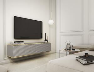 TV stolík Olek 135 cm so vzorom, šedý
