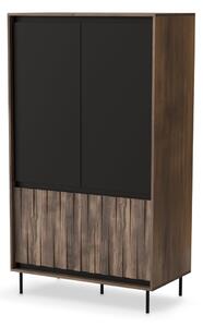 HALMAR Šatníková skriňa Swing 102 cm orech/čierna