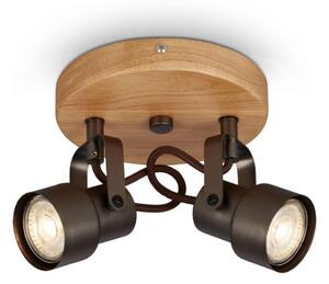 Briloner 2872-025R - LED Bodové svietidlo SPOTLIGHT 2xGU10/5W/230V hnedá