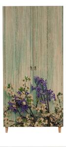 Kalune Design Šatníková skriňa Stil 90 cm dub sonoma/zelená