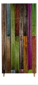 Kalune Design Šatníková skriňa Stil 90 cm dub sonoma/viacfarebná