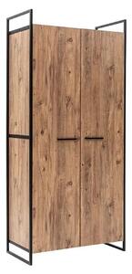 Kalune Design Šatníková uzavretá skriňa Dynamic 104 cm borovica Atlantic/čierna