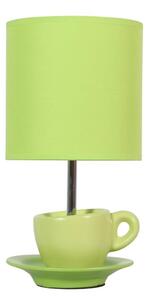Stolná lampa CYNKA zelená šálka, 1/E14, H31cm