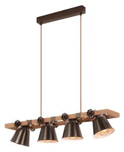 Briloner 4406-044 - Luster na lanku TALE 4xE27/40W/230V hnedá