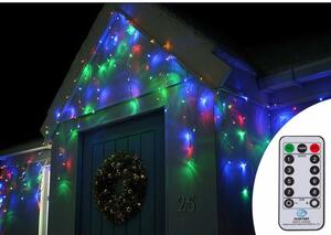 SPRINGOS LED kvaple - 14,5m, 300LED, 8 funkcií, ovládač, IP44, multicolor