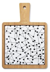 Mondex Servírovacia doska MODERN KITCHEN 17x25 cm hnedá/biela