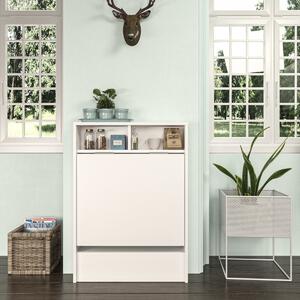 Hanah Home Skladací jedálenský stôl 2v1 BRETA biely