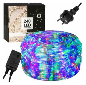 SPRINGOS LED svetelná hadica - 10m, 240LED, 8 funkcií, IP44, multicolor