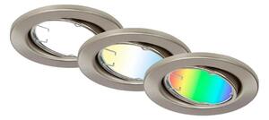 Brilo - SADA 3x LED RGBW Stmievateľné kúpeľňové svietidlo GU10/4,9W/230V Tuya+ DO