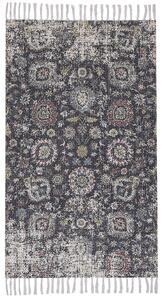 Koberec viacfarebný polyester a bavlna 80 x 150 cm orientálny so strapcami obývacia izba spálňa