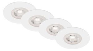 Brilo - SADA 4x LED Kúpeľňové podhľadové svietidlo LED/4,9W/230V IP44 biela