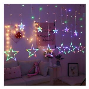 SPRINGOS LED svetelný záves Hviezdy - 2x0, 7m, 92LED, 8 funkcií, IP44, multicolor