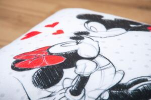 HERDING Vankúšik Mickey a Minnie láska velúr Polyester - Velur, 40/40 cm