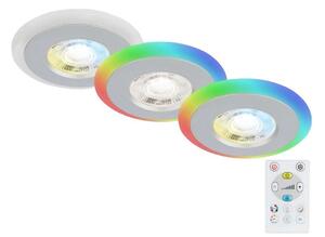 Briloner - SADA 3x LED RGBW Stmievateľné kúpeľňové svietidlo LED/5W/230V IP44+ DO