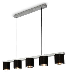 Briloner - Luster na lanku LURI 5xE14/25W/230V kaučukovník