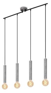 Briloner - Luster na lanku LONGA 4xE27/60W/230V strieborná