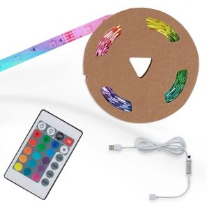 Brilo - LED RGB Stmievateľný pásik 6,6m LED/6W/USB + DO