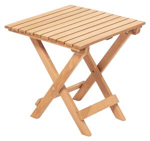 Kalune Design Skladací záhradný odkladací stolík Leslie 40 cm z masívu hnedý