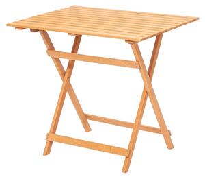 Kalune Design Skladací záhradný odkladací stolík Lipo 80 cm z masívu hnedý