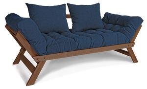 MarLiving Skladacia futonová pohovka BREEZIO 03 170 cm z masívu/modrá
