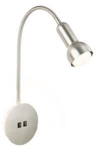 Briloner 2178012 - LED Nástenná flexibilná lampa 1xE14/10W/230V + LED/3W chróm