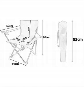 Garden Line Skladacia záhradná stolička TURISTIC modrá
