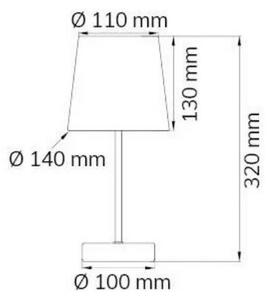 Wofi 8324.01.10.0000 - Stolná lampa CESENA 1xE14/42W/230V čierna