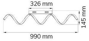 Wofi 9398.01.15.7000 - LED Stmievateľný prisadený luster RUSSELL LED/32W/230V