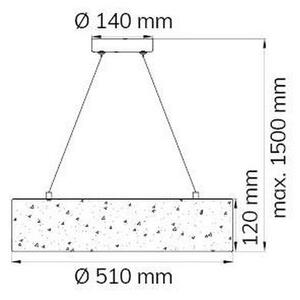 Wofi 6370.01.70.7000 - LED Luster na lanku LEIKA LED/21W/230V