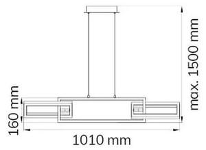 Wofi 6133.03.64.9000 - LED Stmievateľný luster na lanku MURIEL LED/26W/230V