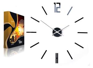 ModernClock 3D nalepovacie hodiny Carlo čierne