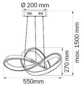 Wofi 6134.01.88.9000 - LED Stmievateľný luster na lanku INDIGO LED/44W/230V