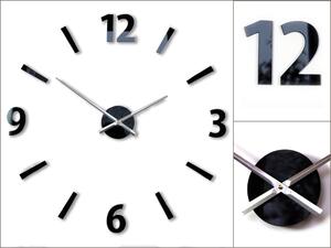 ModernClock 3D nalepovacie hodiny Klaus čierne