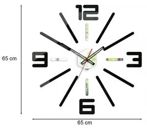 ModernClock 3D nalepovacie hodiny Maxim čierne