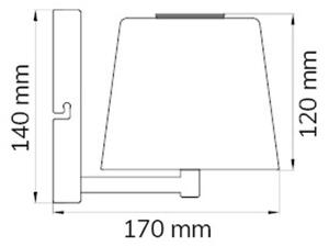 Wofi 4015.01.64.9000 - LED Stmievateľná nástenná lampa GENK LED/2W/5V 2500 mAh