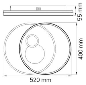Wofi 11621 - LED Stmievateľné stropné svietidlo AKON LED/38W/230V 2700-5500K+ DO